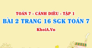 Bài 2 trang 16 SGK Toán 7 tập 1 Cánh Diều